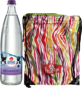 Franken Brunnen Medium+Brombeere + Turnbeutel