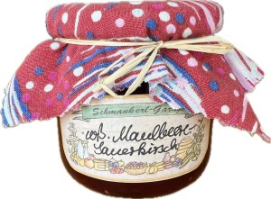 Schmankerl-Garage weiße Maulbeere Sauerkirsch Marmelade