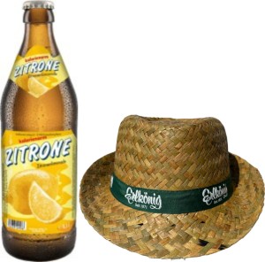 Erl Zitronenlimonade kalorienarm + gratis Strohhut